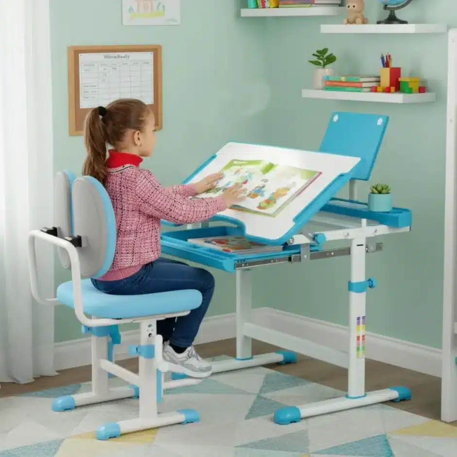 Ergonomic Adjustable Kids Study Table & Chair Set