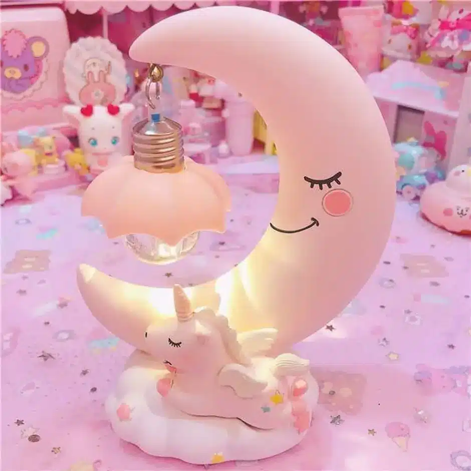 Cute Moon Unicorn LED Night Lamp