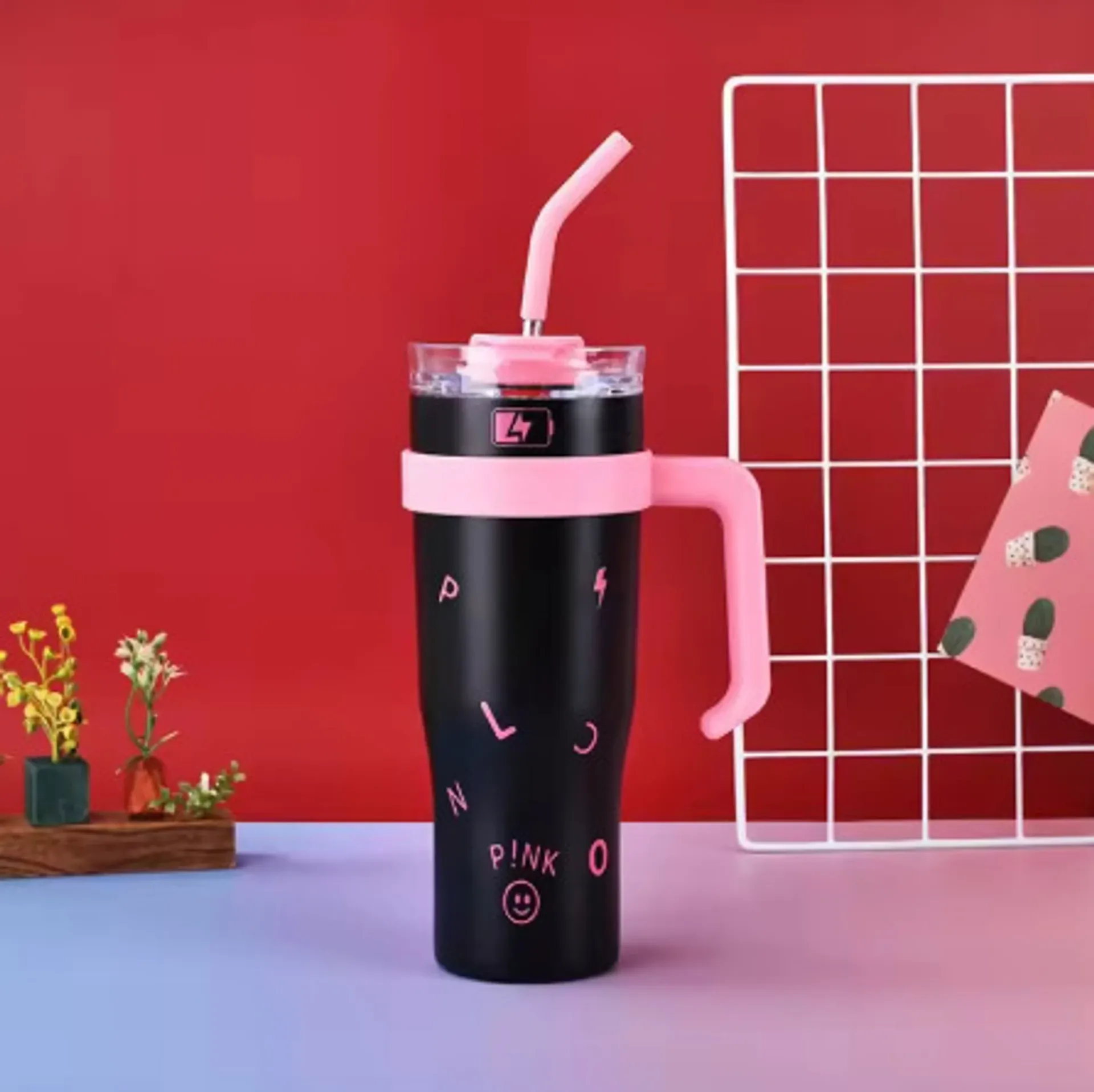 Insulated Travel Tumbler with Straw