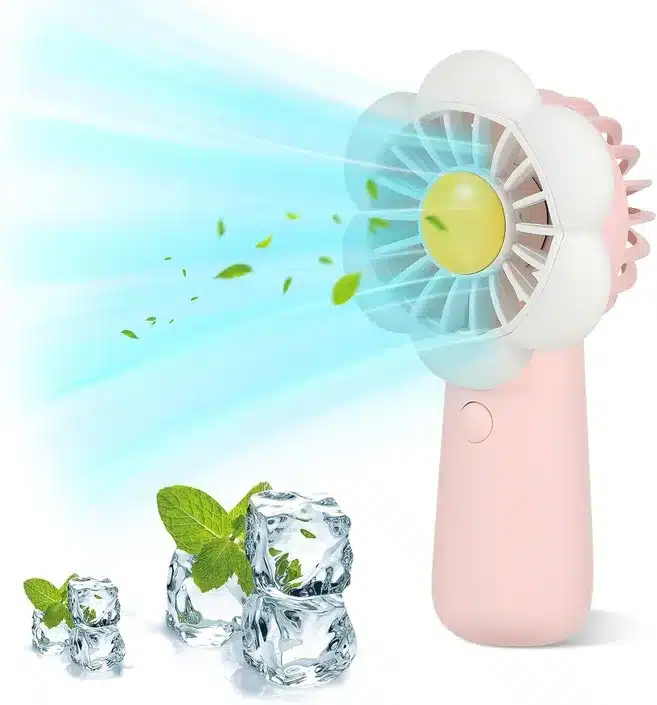 Mini Cute Flower Pattern Portable Fan