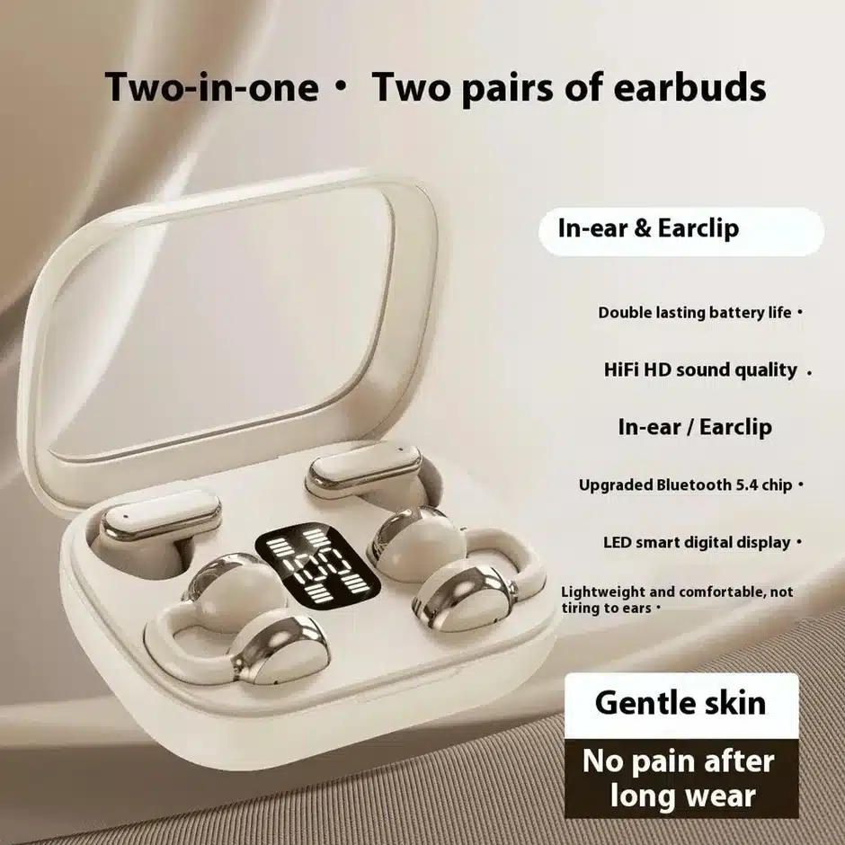 Premium Wireless Bluetooth Earbuds with LED Display Charging Case