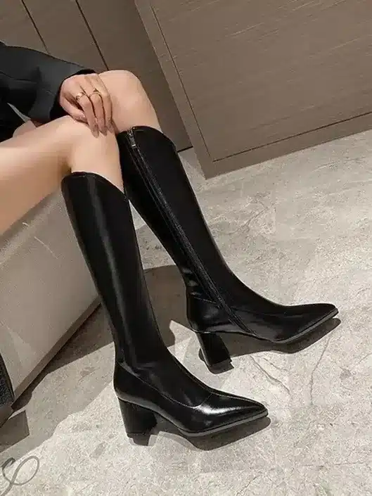 Women's Knee High Block Heel Boots