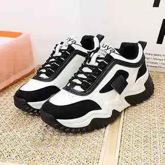 Women's Chunky Platform Lace Up Casual Sneakers