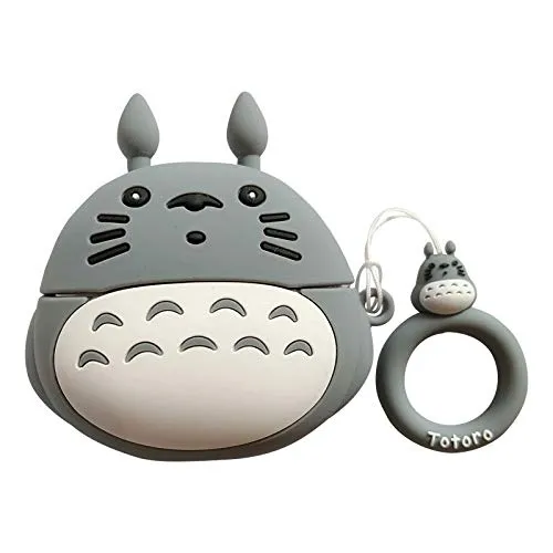 Cute Cartoon Silicone Earbuds Case Cover with Keychain