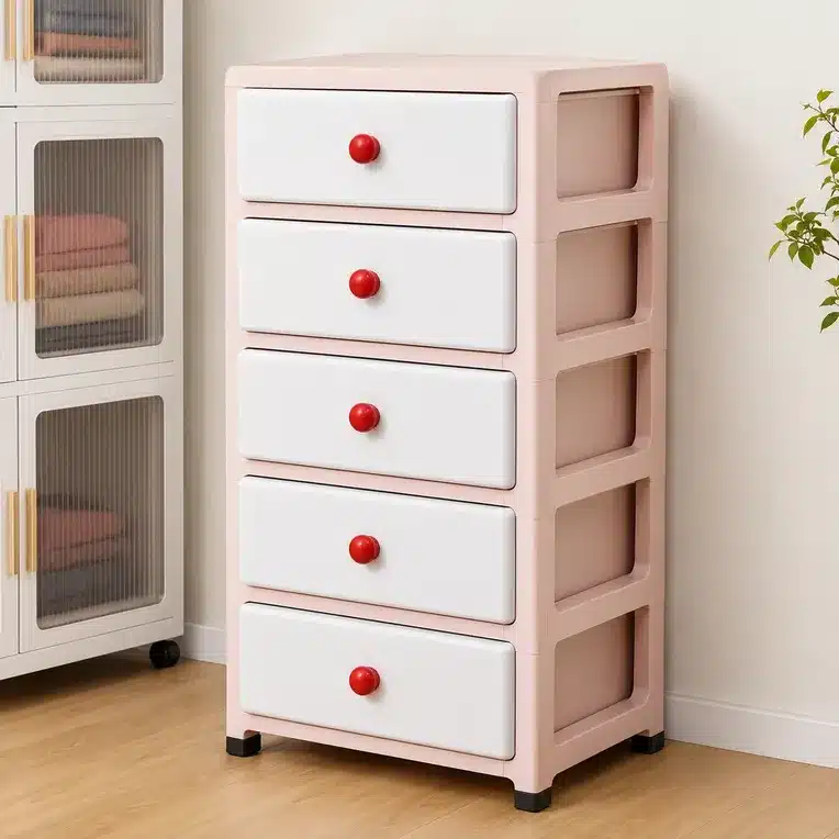 Five Drawer Plastic Storage Cabinet