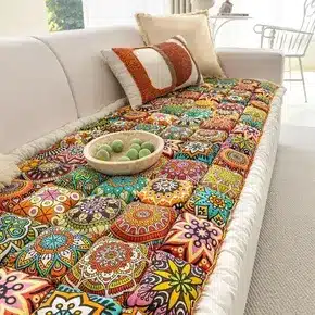 Colorful Tufted Sofa Cover